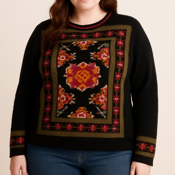 Vintage Rafaella Angora Lambswool Blend Sweater 2X Plus – Soft & Warm - Picture 1 of 12